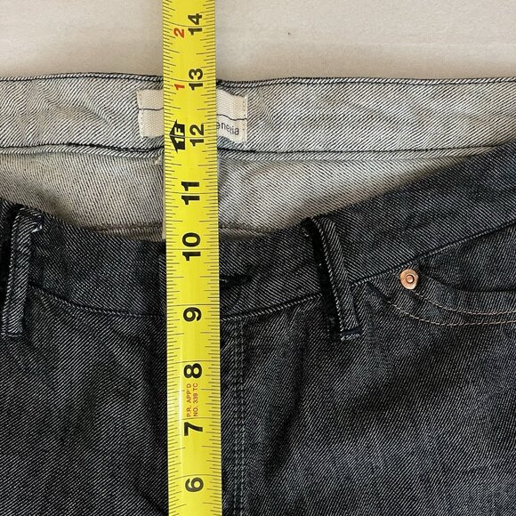 Venezia Women's Stretch Straight Mid Rise Navy Denim Cropped Jeans Plus Size18 - Picture 10 of 12